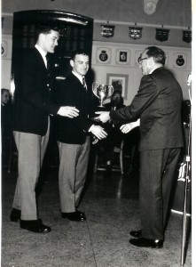 Tommy Smart Trophy Bob Mason Gilles Nappert: Presentation made at the sport dinner spring 66. Regrettably I do not remember who presented the trophy.